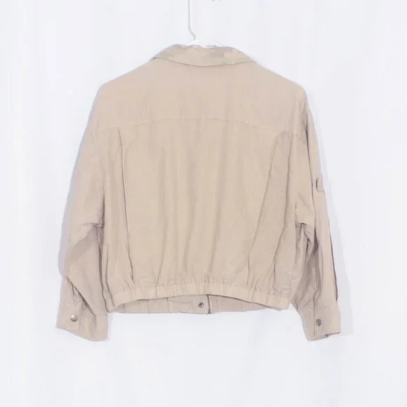 ANTHROPOLOGIE HEI HEI Roman Linen Blend Camo Jacket Size S - Picture 6 of 12